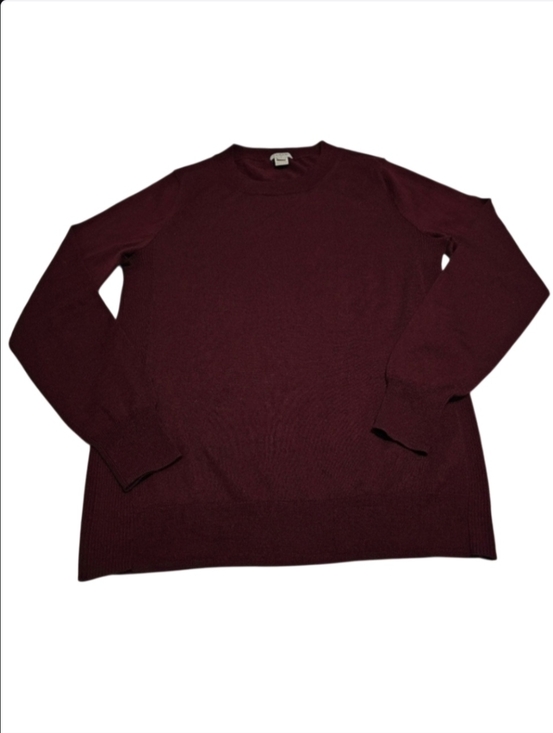 J. Crew Sweaters - J.Crew Merino Wool Blend Women's Long Sleeve Burgundy Preppy Sweater Sz S